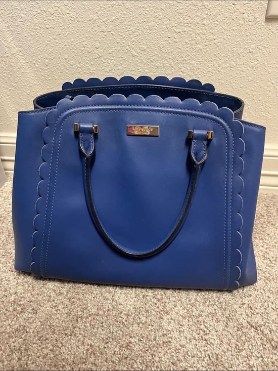 kate spade Handbags - kate spade Blue Scalloped Leather Handbag